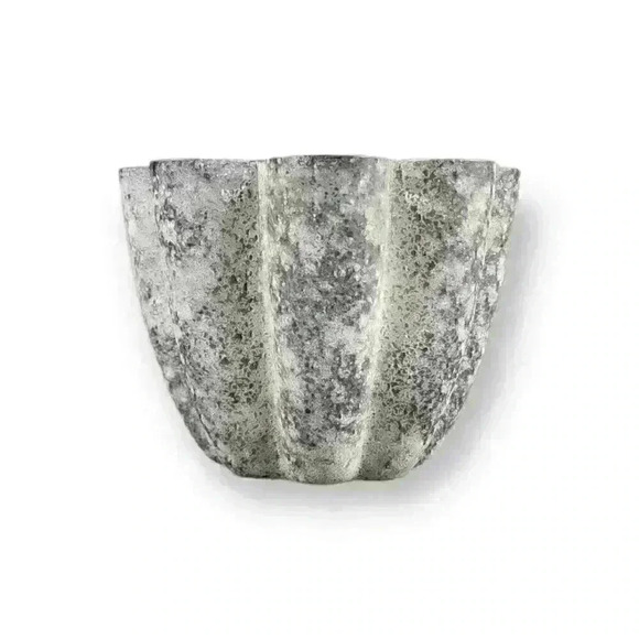Vitrocolor Other - Art Glass Candle Holder Vitrocolor Recycled Gray Heavy Pumice-Like Texture Spain